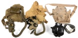 WWII US ARMY & NAVY GAS MASK LOT OF 3