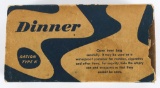 WWII US ARMY DINNER K RATION UNOPENED