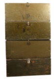 WWII US ARMY TRUNK LOT OF 4