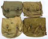 WWII US ARMY MUSETTE BAG LOT OF 4
