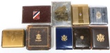 WWII US MILITARY CIGARETTE CASE LOT OF 9