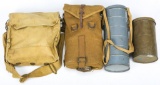 WWII WORLD MILITARY GAS MASK MIXED LOT OF 4