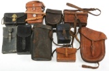 WWII WORLD MILITARY LEATHER CARRYING CASE LOT