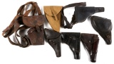 WORLD COUNTRIES PISTOL LEATHER HOLSTER LOT OF 7