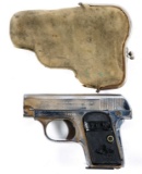 COLT 1908 HAMMERLESS PISTOL W/ COIN PURSE HOLSTER