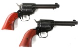 PAIR OF HERITAGE ROUGH RIDER 22 CALIBER REVOLVERS