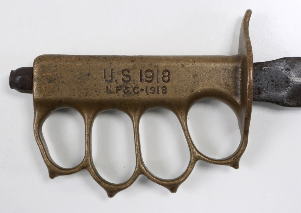 WWI US ARMY 1918 LF&C BRASS KNUCKLE TRENCH KNIFE Proxibid