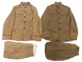 WWI US ARMY OFFICER DRESS UNIFORM LOT OF 2