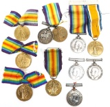 WWI BRITISH NAMED GREAT WAR & VICTORY MEDAL LOT
