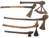 AFRICAN ETHNOGRAPHIC AXE LOT OF 5