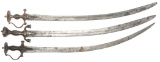 19th CENTURY INDIAN TULWAR SWORD LOT OF 3