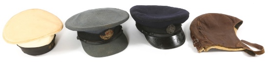 WWI - WWII BRITISH ARMED FORCES HAT LOT OF 4