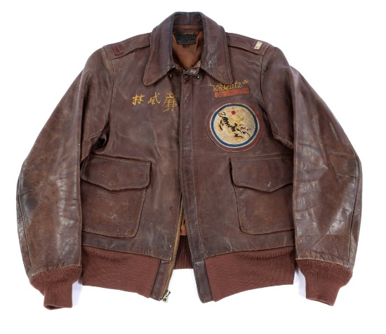 WWII 14th AAF NAMED A2 FLIGHT JACKET & AIR MEDAL
