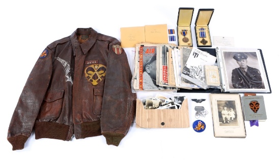 WWII CBI 374th BS A2 FLIGHT JACKET NAMED ARCHIVE