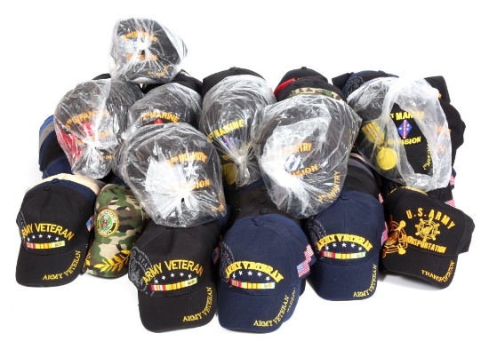 ARMY - NAVY SURPLUS VETERAN BALL CAP MIXED LOT