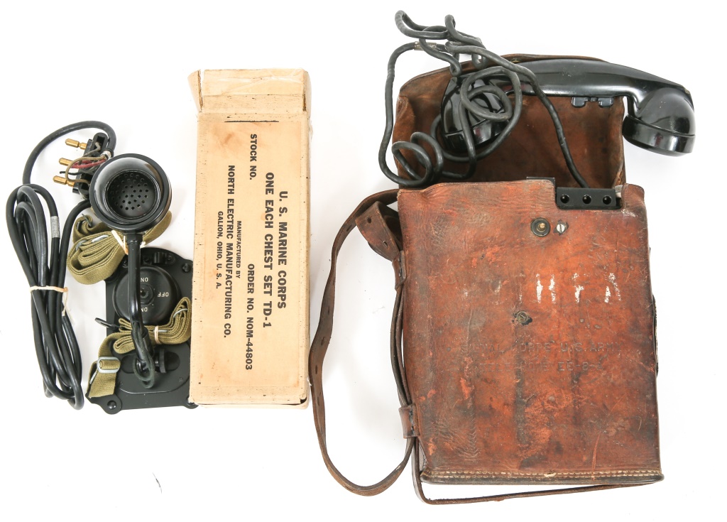 WWII USMC EE-8-A FIELD PHONE & TD-1 CHEST SET | Proxibid