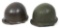 WWII US ARMY M1 COMBAT HELMET LOT OF 2
