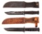 WWII USMC MKII COMBAT KNIFE LOT OF 2