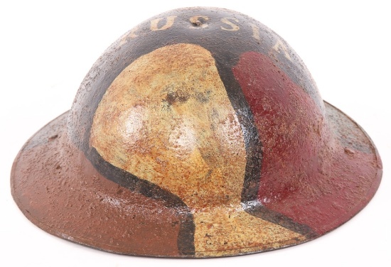 WWI US AEF M1917 RUSSIA EXPEDITIONARY FORCE HELMET