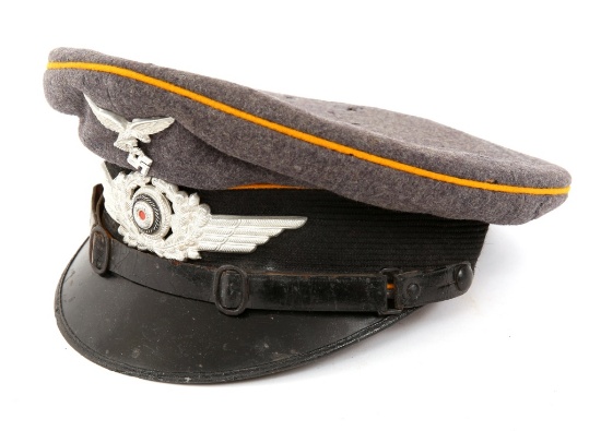 WWII GERMAN LUFTWAFFE NCO PEAKED CAP