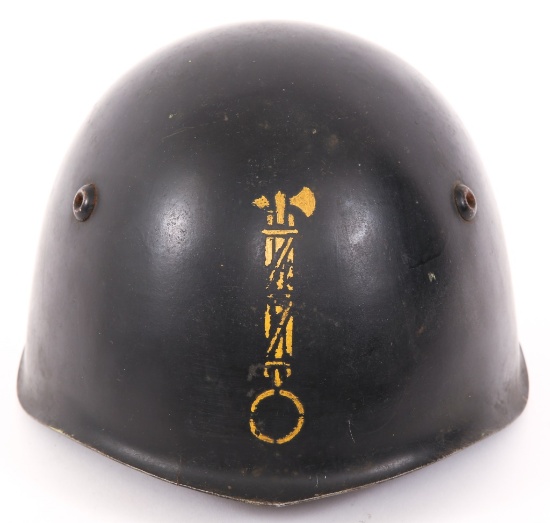 WWII ITALIAN MVSN BLACK SHIRTS PARAMILITARY HELMET