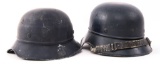 WWII GERMAN LUFTSCHUTZ HELMET LOT OF 2