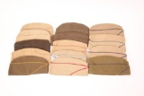 WWII US ARMY ENLISTED - NCO GARRISON HAT LOT OF 14