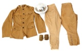 WWI US ARMY KHAKI SUMMER DRESS UNIFORM & HELMET