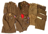 WWII US ARMY NCO & ENLISTED UNIFORM LOT