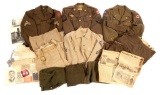 WWII US ARMY UNIFORM & ARCHIVE MIXED LOT