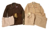 WWII US ARMY OFFICER UNIFORM LOT