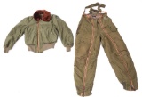 WWII AAF PILOT TYPE B-15 JACKET & TYPE A11 PANTS