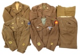 WWII US ARMY IKE JACKET UNIFORM MIXED LOT