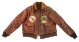 WWII 8th AAF 613BS NAMED A2 FLIGHT JACKET