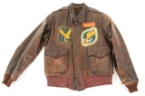 WWII 8th AAF 508th BOMB SQ NAMED A2 FLIGHT JACKET