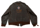 WWII US ARMY AIR FORCE A2 PAINTED FLIGHT JACKET