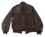 WWII AAF A2 PILOT FLIGHT JACKET WITH PAINTED NAME