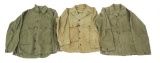 WWII US ARMY HBT COMBAT UTILITY SHIRT LOT OF 3