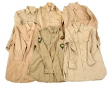 WWII KOREA WAR US ARMY KHAKI SUMMER SHIRT LOT OF 6