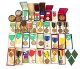 BELGIAN AND FRENCH MEDAL LOT OF 37