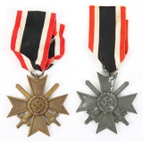 WWII GERMAN WAR MERIT CROSS 2nd CLASS LOT OF 2