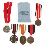 WWII GERMAN MILITARY MEDAL LOT OF 5