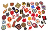 WWII US ARMY FELT & EMBROIDERED MIXED PATCH LOT