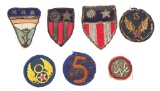 WWII US ARMED FORCES THEATER MADE PATCH LOT