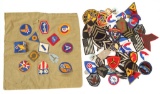 WWII US DIVISION & RANK PATCH LOT