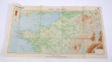 WWII US ARMED FORCES FRANCE TOPOGRAPHY MAP