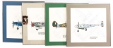 WWII AIRCRAFT PAINTINGS BY SPENCER REES LOT OF 4