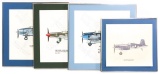 WWII AIRCRAFT PAINTINGS BY SPENCER REES LOT OF 4