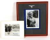 WWII HITLERS PILOT HANS BAUR SIGNED PHOTO LOT OF 2