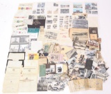 WWII WORLD DOCS, BANKNOTES, POSTCARD & PHOTO LOT